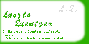 laszlo quentzer business card